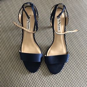 Nina navy dress-up heels 8M
